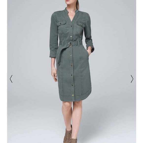 khaki green denim dress Light Green Short Sleeve Mini Dress - Denim Dresses